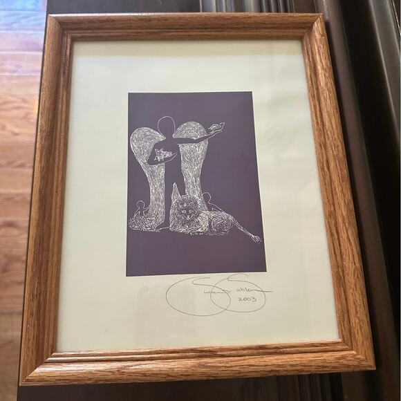 Signed numbered framed Print by Susan M. Sablon 2003, A Message of Faith 11x9” - Picture 4 of 14